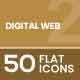 Digital Web Flat Multicolor Icons