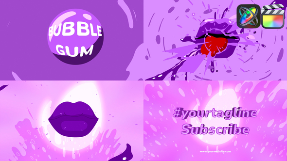 Bubble Gum Logo for FCPX