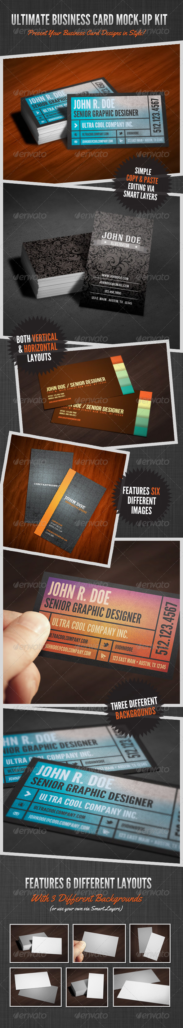Ultimate Business Card Mock-Up Kit - Print Product Mock-Ups