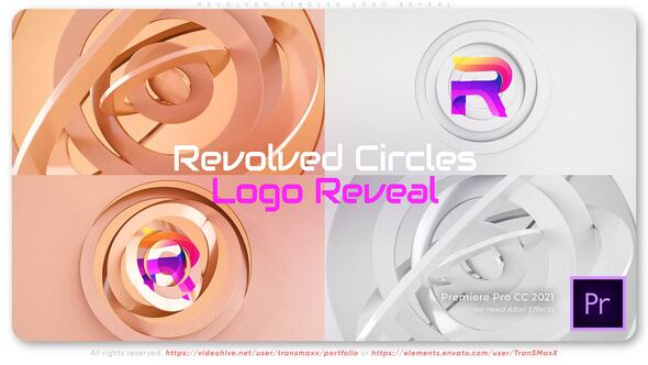 Revolved Circles Logo Reveal Premiere Pro template preview