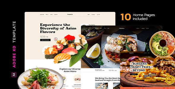 FeastCo – Restaurant Template for Adobe XD