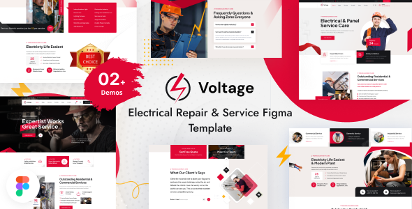 Voltage- Electrical Repair & Service Figma Template