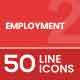 Employment Filled Line Icons
