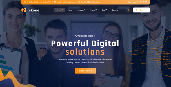 Tekone - IT Solutions & Technology WordPress Theme by rs-theme ...