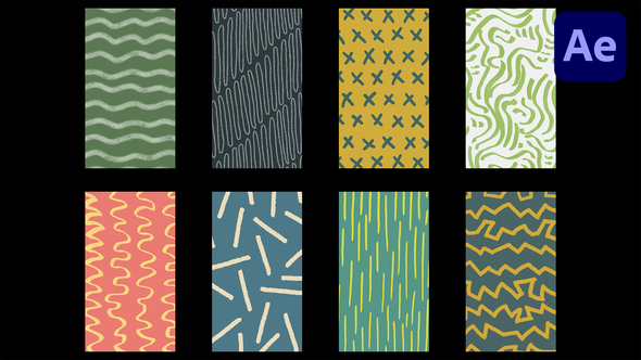 Cartoon Vertical Background | After Effects Elements template preview