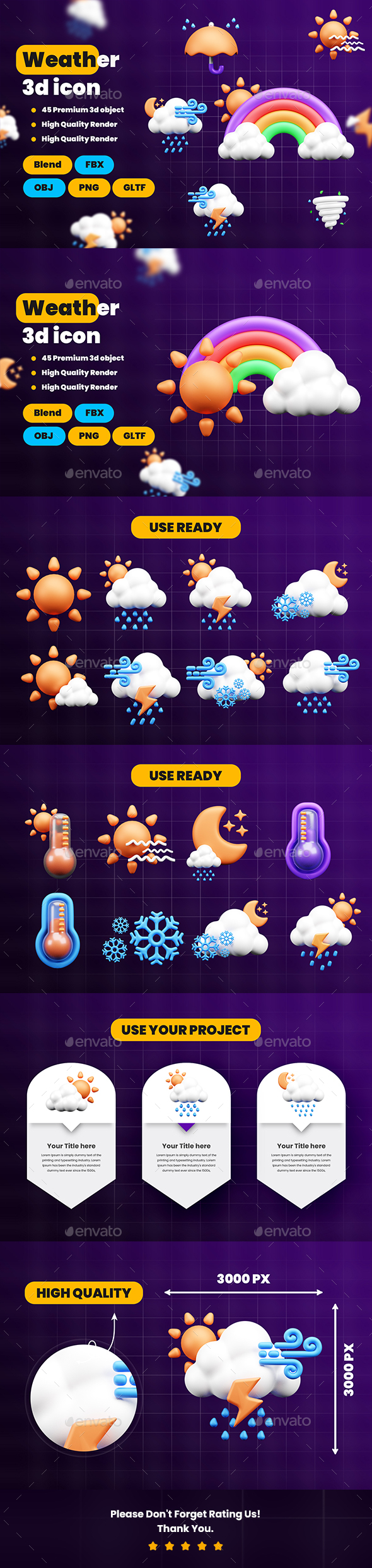 [DOWNLOAD]Weather 3d Illustration  Icon Pack
