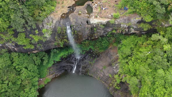 cascades of waterfalls Tamarin island of Mauritius., Seven cascades of Tamarin waterfalls alt