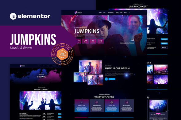 Jumpkins - Music & Event Elementor Pro Template Kit