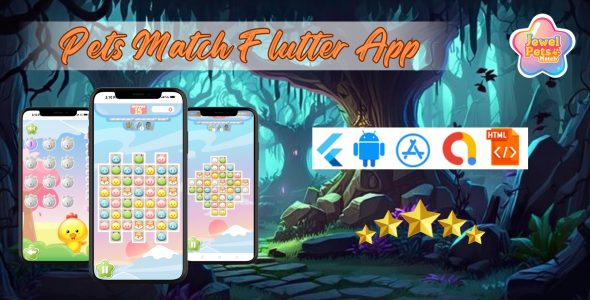 [DOWNLOAD]Pets Match Flutter Mobile Game App With HTML5 Code