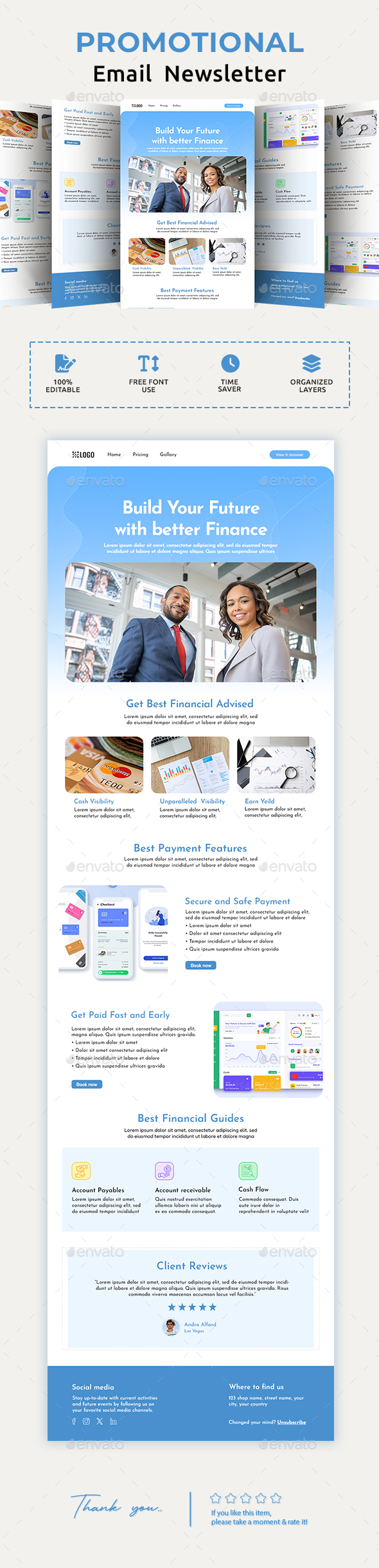 [DOWNLOAD]Finance Email Newsletter PSD Template