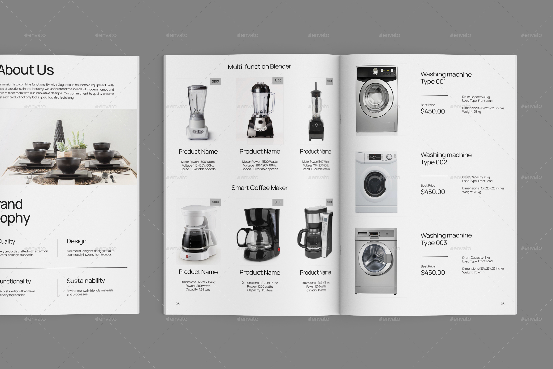 Modern Home Appliance Catalog Template, Print Templates GraphicRiver