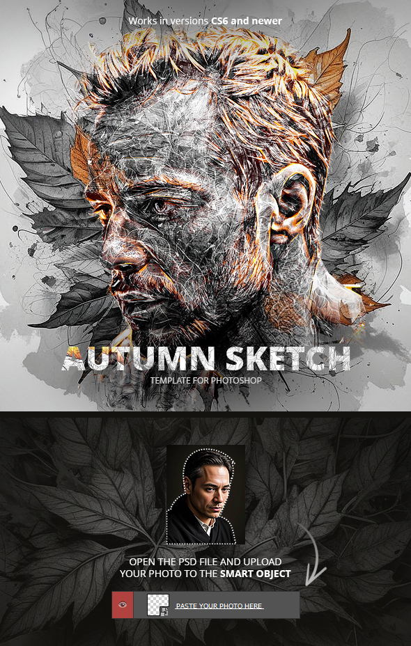 [DOWNLOAD]Autumn Sketch Template for Photoshop