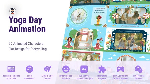 Meditation Yoga Day Course Promo Video Displays template preview