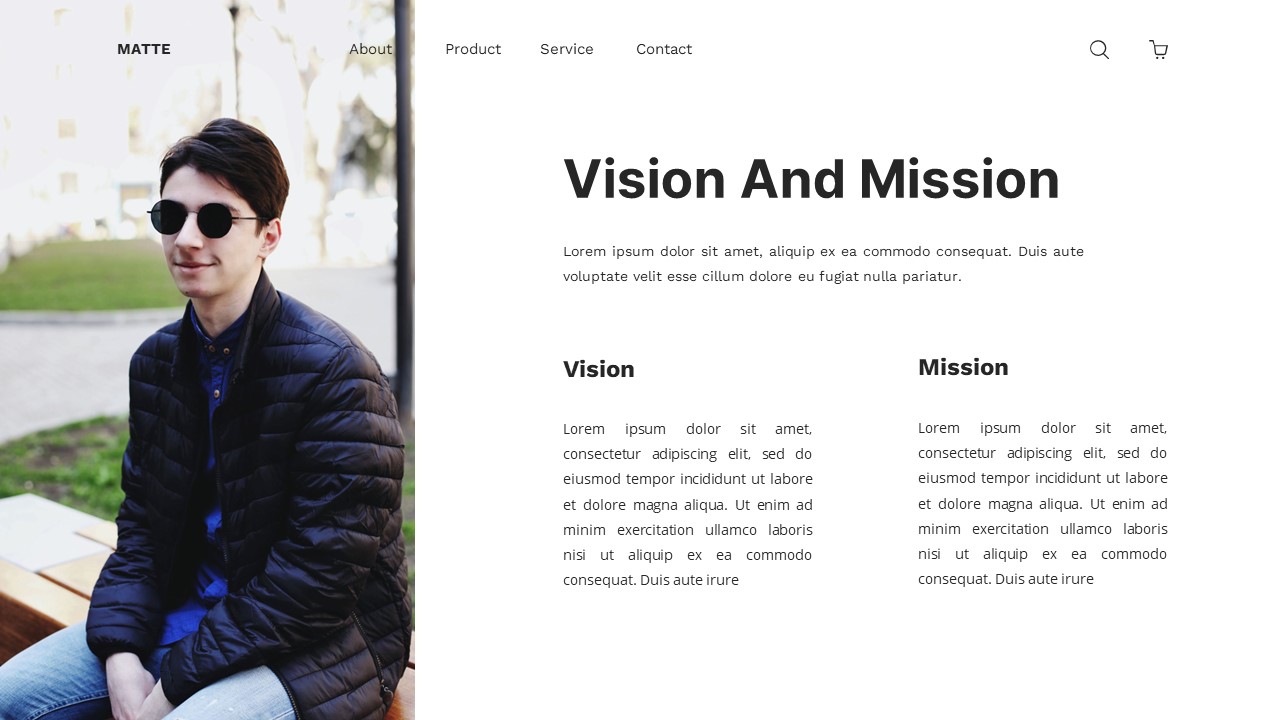 Matte - Black Fashion Powerpoint Templates, Presentation Templates