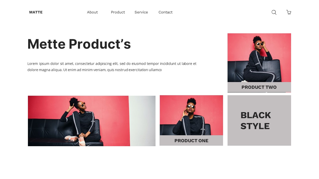 Matte - Black Fashion Powerpoint Templates, Presentation Templates