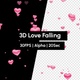 Pink Love React Shape 3D Emoji Falling - VideoHive Item for Sale