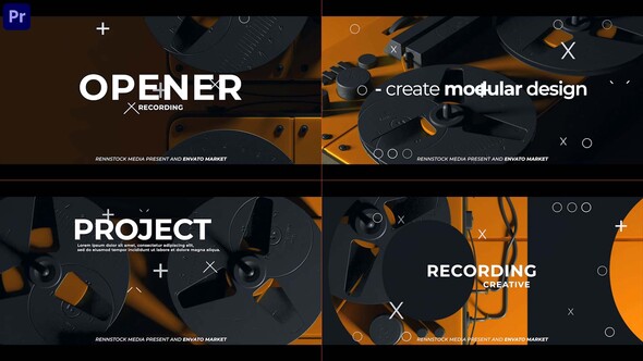 Recording Opener Premiere Pro template preview