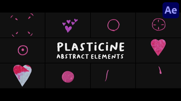 Plasticine Abstract Elements | After Effects Elements template preview