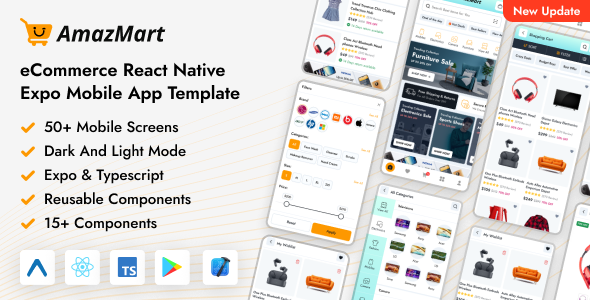 [DOWNLOAD]AmazMart - React Native Expo eCommerce Mobile App Template