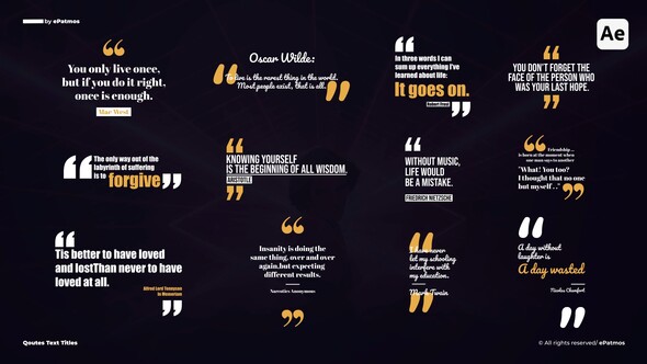 Quotes Text Titles | AE Titles template preview