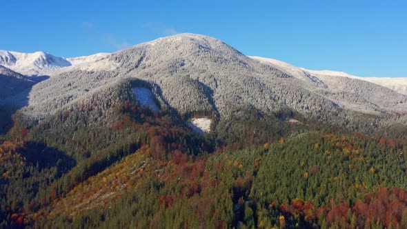 Picturesque Mountain Landscapes Near the Village of Dzembronya in Ukraine in the Carpathians alt