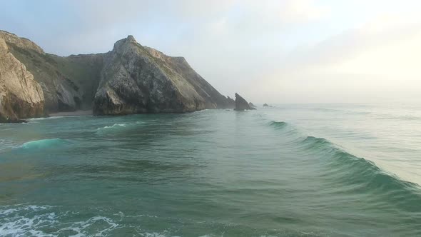 Praia da Adraga views on the coast of Portugal alt
