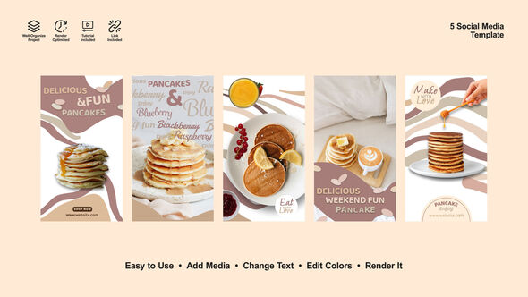 Pancake Instagram Reels Product Promo template preview
