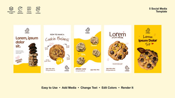 Cookies Instagram Reels Product Promo template preview