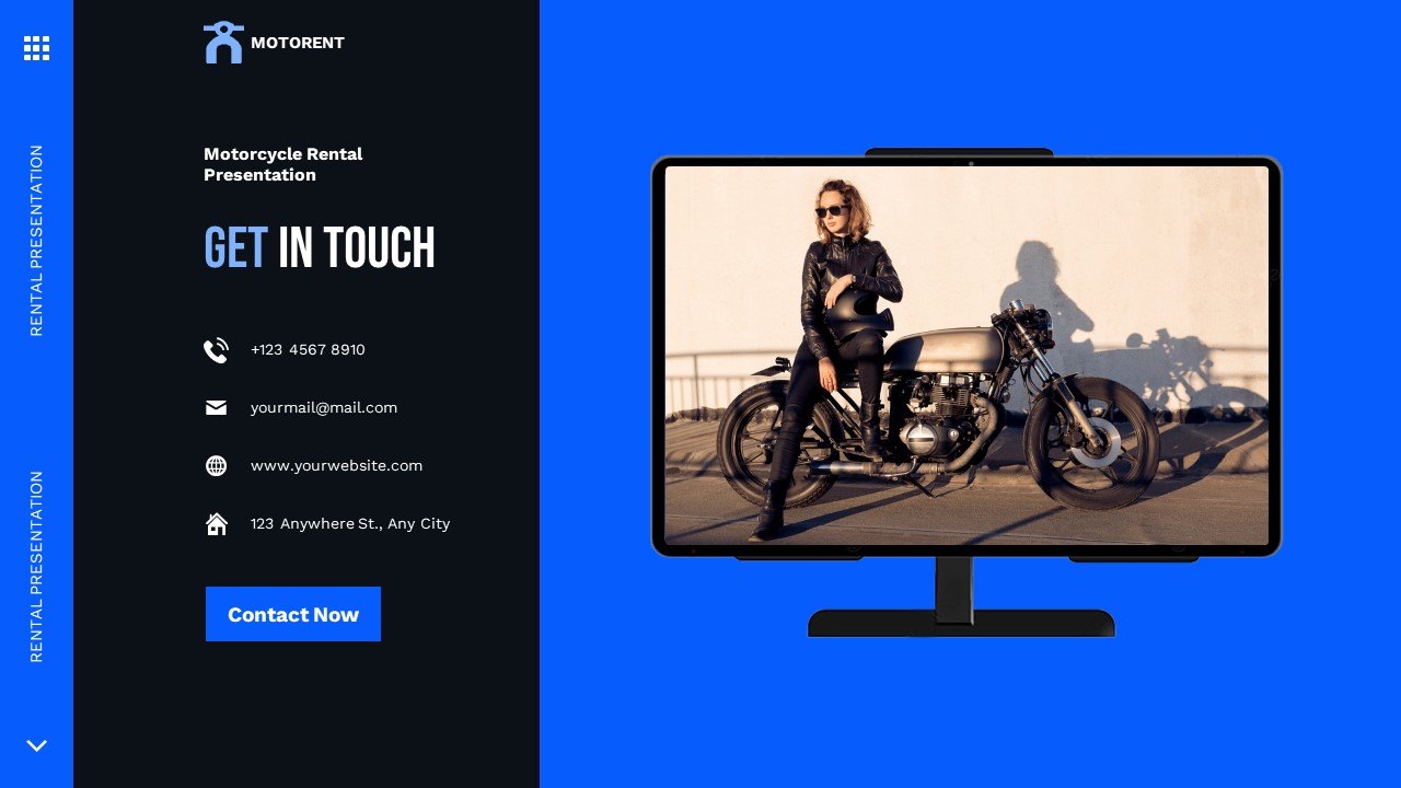 Motorent - Motorcycle Rental Powerpoint Templates, Presentation Templates