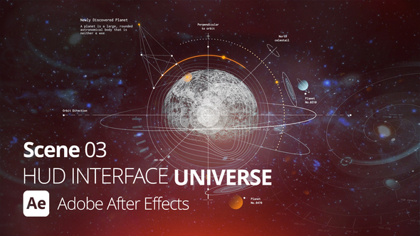 HUD Interface Universe 03 Ae Infographics template preview