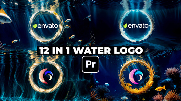Underwater Abstract Logo Reveal Premiere Pro template preview