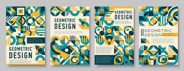 [DOWNLOAD]Modern Business Posters with Geometric Shapes