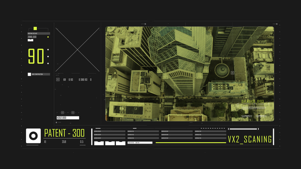HUD Typography Interface Infographics template preview