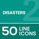 Disasters Line Icons