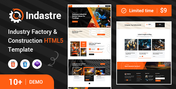 [DOWNLOAD]Indastre – Industry Factory and Construction HTML5 Template