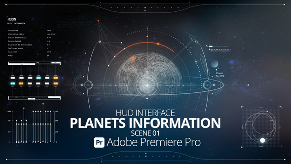 HUD Planets Information Scene Vol 01 Premiere Pro Template