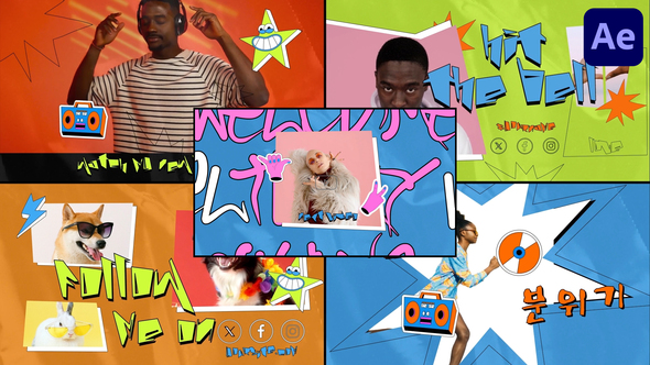 Youtube Slides for After Effects Openers template preview