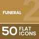Funeral Flat Multicolor Icons