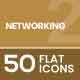 Networking Flat Multicolor Icons