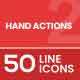 Hand Actions Filled Line Icons