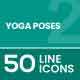 Yoga Poses Line Icons