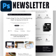 Marketing Solution Agency Email Newsletter PSD Template