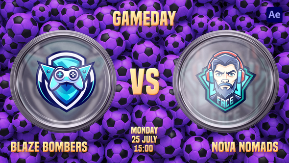 Soccer Team Versus Screens broadcast-packages template preview