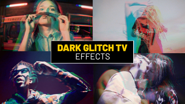 Dark Glitch TV | After Effects Elements template preview