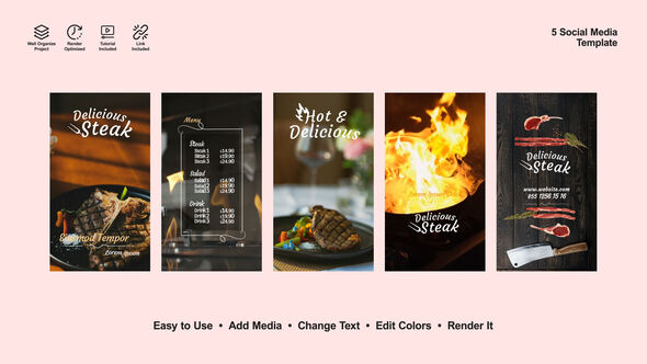 Steak Instagram Reels Product Promo template preview