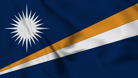 Marshall Islands flag seamless waving