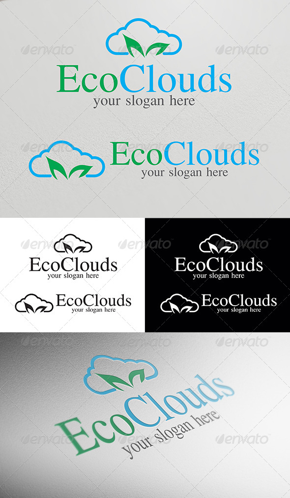 Eco Clouds Logo - Nature Logo Templates
