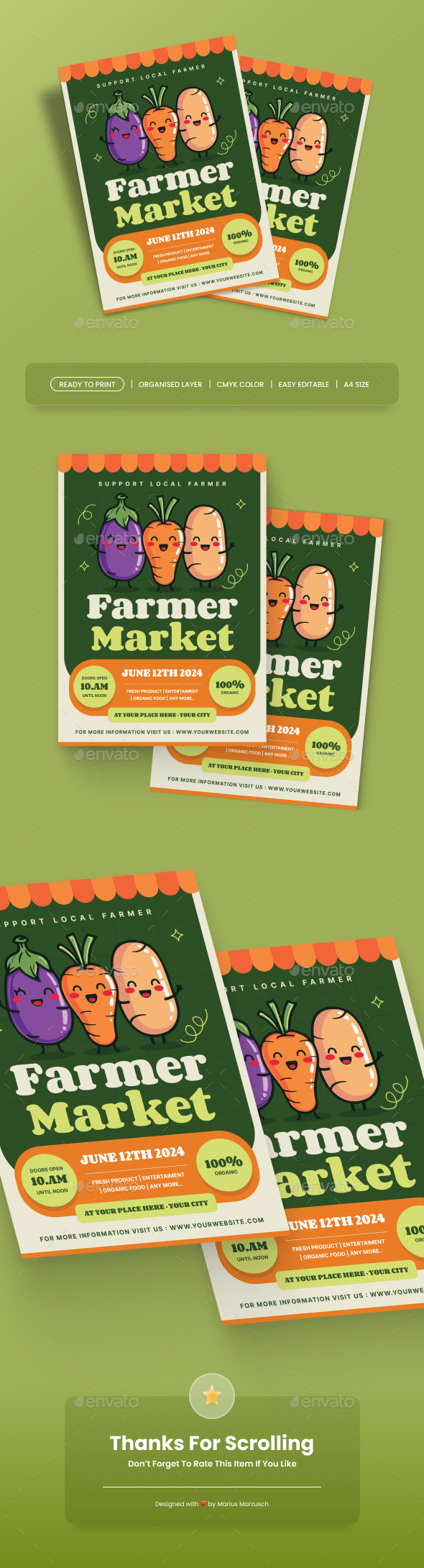 [DOWNLOAD]Cute Farmer Market Flyer