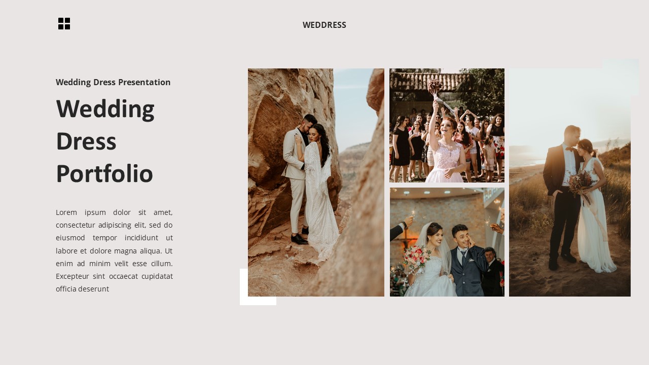 Weddress - Wedding Dress Powerpoint Templates, Presentation Templates