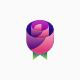 Paper Rose Colorful Logo Template